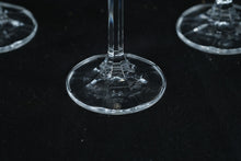 Load image into Gallery viewer, Clear Glass Champagne Flutes with Faceted Stem, Set of 4