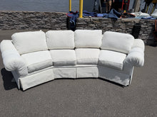 Load image into Gallery viewer, Curved Bouclé Upholstered Sectional Sofa 124 Inch Contemporary Lounge Couch