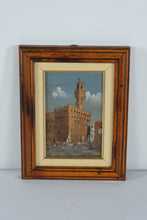 Load image into Gallery viewer, Set of Four Framed Hand Painted Italian City Scene Panels Florence Views