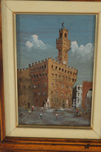 Load image into Gallery viewer, Set of Four Framed Hand Painted Italian City Scene Panels Florence Views