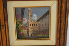 Load image into Gallery viewer, Set of Four Framed Hand Painted Italian City Scene Panels Florence Views