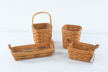 Load image into Gallery viewer, Longaberger 1991 Handwoven Basket Lot of 4 Signed Dresden Ohio USA
