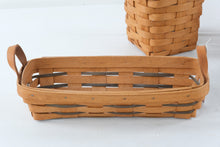 Load image into Gallery viewer, Longaberger 1991 Handwoven Basket Lot of 4 Signed Dresden Ohio USA