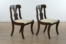 Load image into Gallery viewer, Set of 4 Vintage Mahogany Saber Legged Chairs