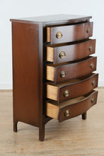 Load image into Gallery viewer, Olde Salem Mahogany Bow Front Chest of Drawers