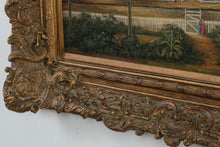 Load image into Gallery viewer, Large Framed Oil Painting Southern Plantation House Landscape Ornate Gilt Frame 50x39