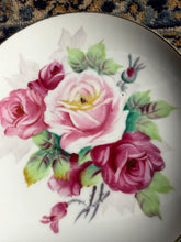 Load image into Gallery viewer, Vintage Hand Painted Japan Porcelain Plate – Pink & Red Roses Floral Art