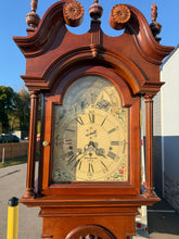 Load image into Gallery viewer, Sligh “John Goddard Newport” Grandfather Clock – Handcrafted Cherry Longcase Clock