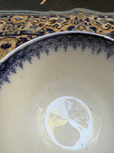 Load image into Gallery viewer, Antique Keller & Guérin Lunéville Oversized Cup – Flow Blue Floral Motif, French Porcelain c.1890s