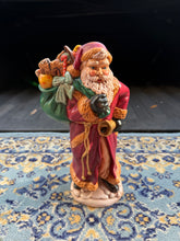 Load image into Gallery viewer, Vintage Hand-Painted Santa Claus Figurine – Old World Father Christmas with Toy Sack