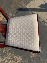 Load image into Gallery viewer, Heavily Carved Chippendale Side Chair with Fan-Pattern Upholstery