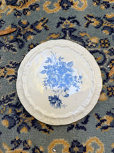Load image into Gallery viewer, Wynrose Collection Blue Floral Plate – Hand Decorated in USA, 7” Embossed Edge Plate
