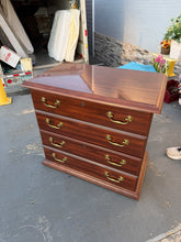 Load image into Gallery viewer, 2-Drawer File Cabinet with Laminate Top and Brass Pulls