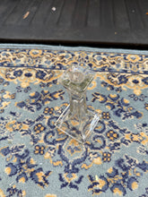 Load image into Gallery viewer, Vintage Clear Glass Candlestick Holder – Square Base Taper Candle Stand