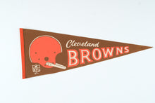 Load image into Gallery viewer, Vintage Cleveland Browns NFL Felt Pennant 1960s Helmet Football 30 Inch
