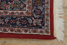 Load image into Gallery viewer, Hand Woven Persian Style Central Medallion Wool Area Rug 34 x 60 Red Blue Octagonal Design