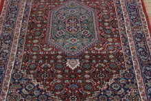 Load image into Gallery viewer, Hand Woven Persian Style Central Medallion Wool Area Rug 34 x 60 Red Blue Octagonal Design