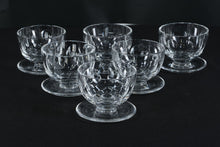 Load image into Gallery viewer, Waterford Sheila Claret Footed Dessert Glasses – Set of 6 Crystal Bowls, 3.25” Tall – Marked Waterford (Two Sets Available)
