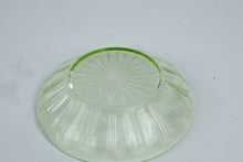 Load image into Gallery viewer, Vintage Hocking Colonial Knife and Fork Green Depression Glass Bowl 7 Inch