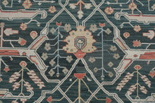 Load image into Gallery viewer, Pakistani Peshawar Hand Knotted Wool Rug Green Coral 71 x 106