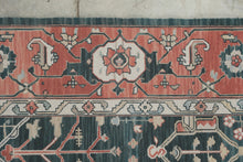 Load image into Gallery viewer, Pakistani Peshawar Hand Knotted Wool Rug Green Coral 71 x 106