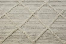 Load image into Gallery viewer, Moroccan Style Ivory Diamond Lattice Flatweave Area Rug 72 x 107 Neutral Wool
