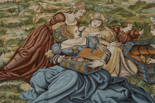 Load image into Gallery viewer, Tapestries Ltd Medieval Ladies in a Field Woven Wall Tapestry 76 x 53