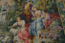 Load image into Gallery viewer, Vintage French Aubusson Style Berger Galant Jacquard Tapestry 76 x 84