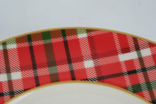 Load image into Gallery viewer, Pier 1 Imports Haddington Plaid Dinner Plates Set of 7 Porcelain 11 Inch