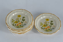 Load image into Gallery viewer, Mikasa Garden Club Fresh Floral Salad Plates Set of 7 Vintage Japan New Old Stock