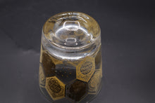 Load image into Gallery viewer, Vintage Cera Glass CGP27 Gold Geometric Old Fashioned Glasses Set of 7
