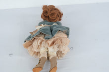 Load image into Gallery viewer, Porcelain Girl Doll 16 Inch Auburn Hair Victorian Dress Green Velvet Jacket
