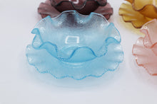 Load image into Gallery viewer, 1960s Indiana Glass Italian Colony Waffle Ruffled Dessert Bowls Set of 4