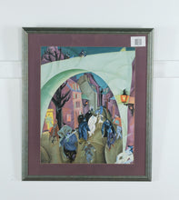Load image into Gallery viewer, Modernist Art Print of The Green Bridge II by Lyonel Feininger Framed 27 x 32