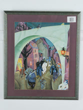 Load image into Gallery viewer, Modernist Art Print of The Green Bridge II by Lyonel Feininger Framed 27 x 32
