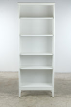 Load image into Gallery viewer, Tall White Open Bookcase with Adjustable Shelves