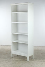 Load image into Gallery viewer, Tall White Open Bookcase with Adjustable Shelves