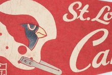 Load image into Gallery viewer, Vintage St Louis Cardinals NFL Felt Pennant 1960s Football Helmet 30 Inch