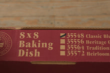 Load image into Gallery viewer, Longaberger Woven Traditions Classic Blue 8x8 Baking Dish – 1998 Stoneware – Original Box