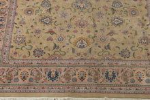 Load image into Gallery viewer, Vintage Persian Tabriz Style Wool Area Rug 93 x 114 Floral Ivory Beige Handmade Carpet