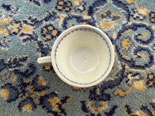 Load image into Gallery viewer, Antique British Blue Transferware Cup – Victorian Cottage Scene with Child & Cat, Rd No. 106741 (c. 1880s)