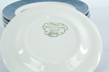 Load image into Gallery viewer, Currier and Ives Royal The Old Grist Mill Blue Transferware Dinner Plates Set of 13