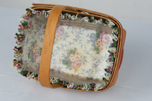 Load image into Gallery viewer, 1994 Longaberger Mothers Day Basket Combo Vintage Floral Liner and Protector