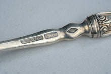 Load image into Gallery viewer, AE Lewis Sheffield England Punch Ladle Sterling Silver Handle 14 Inch Vintage