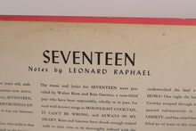Load image into Gallery viewer, A Musical Comedy of Booth Tarkington's Seventeen - Booked Record Set