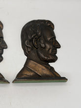 Load image into Gallery viewer, Abraham Lincoln Cast Metal Bookends Pair Bronze Tone Presidential Library Decor