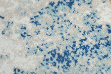 Load image into Gallery viewer, Beverly Ivory & Blue Abstract Area Rug – 8' x 10' Contemporary Distressed Style Rug
