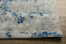 Load image into Gallery viewer, Beverly Ivory & Blue Abstract Area Rug – 8' x 10' Contemporary Distressed Style Rug