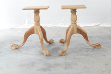 Load image into Gallery viewer, Pair of Acanthus Carved Table Pedestal Bases with Claw Feet