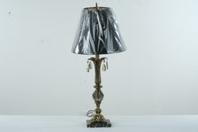 Load image into Gallery viewer, Golden Acanthus Table Lamp with Center Gem
